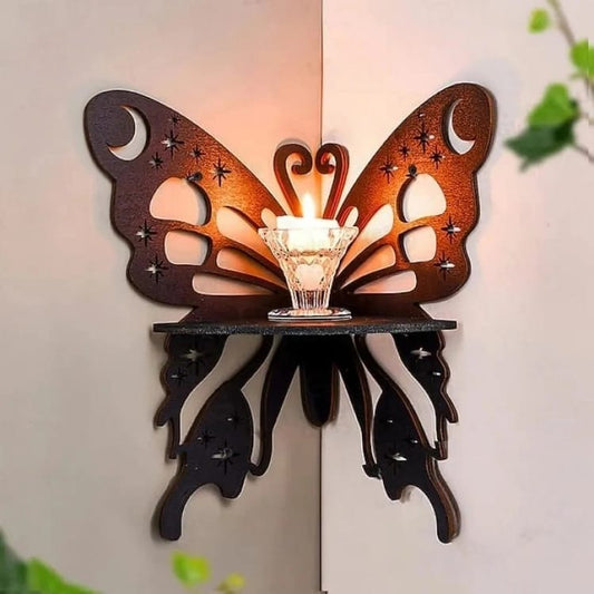Butterfly Corner Wall Shelf,